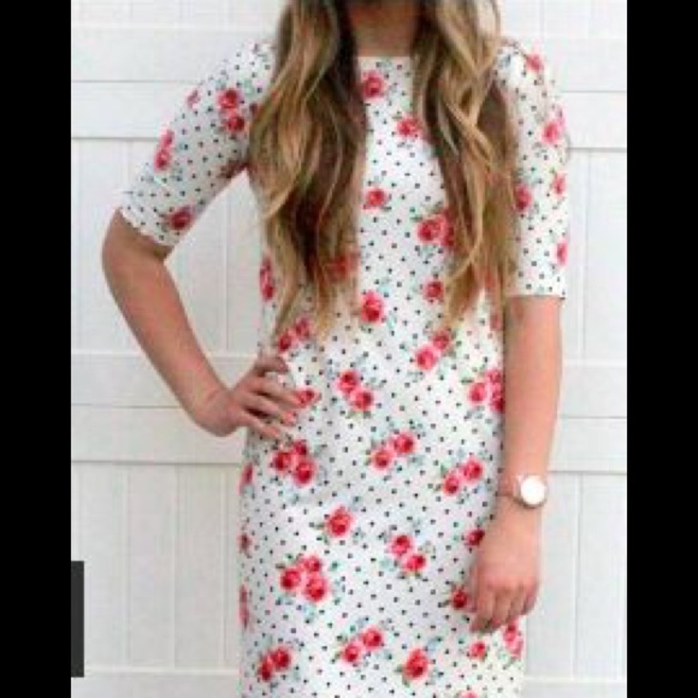 Floral Print T Shirt Midi Dress